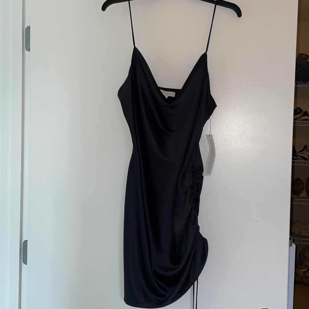 Topshop Black Mini Slip Dress